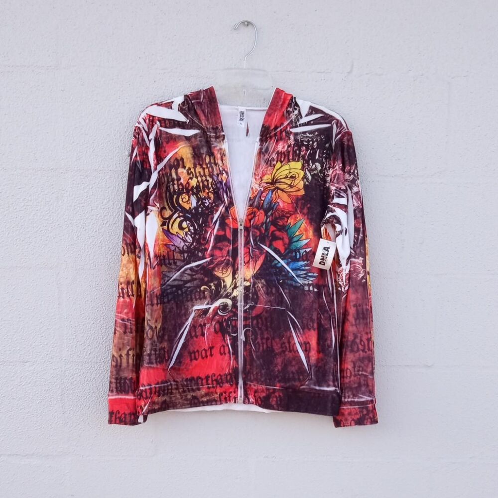 DNLA Sport Lightweight Full Zip Tattoo Hoodie